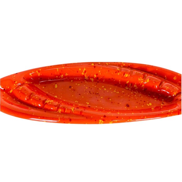 Vintage MCM 60s 70s Orange Speckled Ceramic Atomic Surfboard Ashtray 16" - Picture 6 of 9